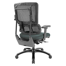 Vertical Black Mesh Back Chair with Shiny Black Base